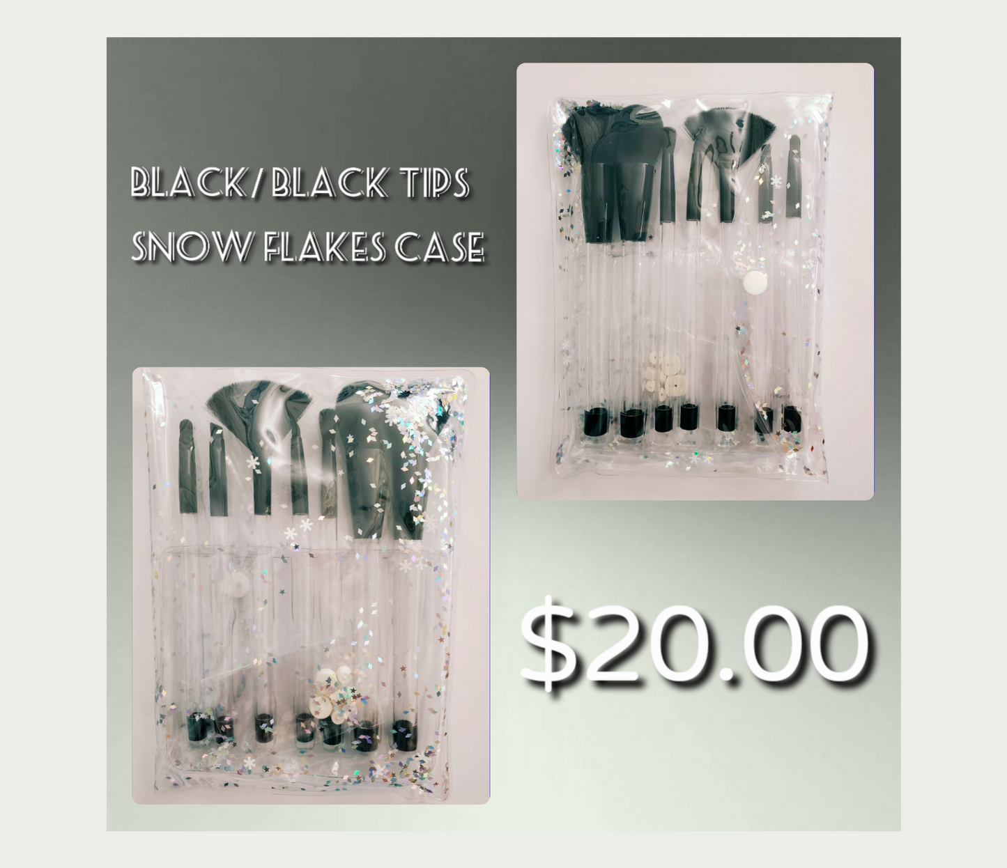 Formal Black Makeup Brushes Set