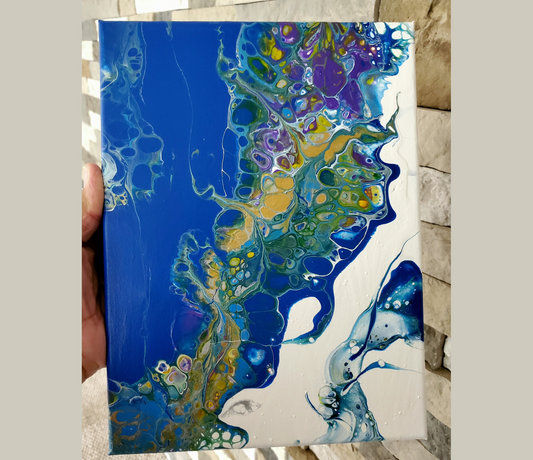 9 X 12 Blue and Gold- Artwork by Tomas