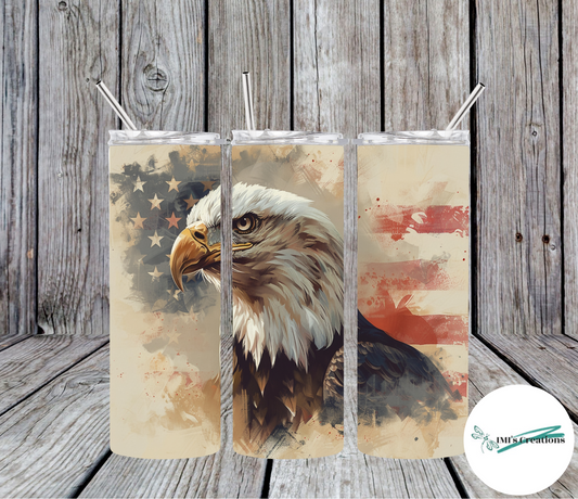 20 oz Proud American Eagle Tumbler