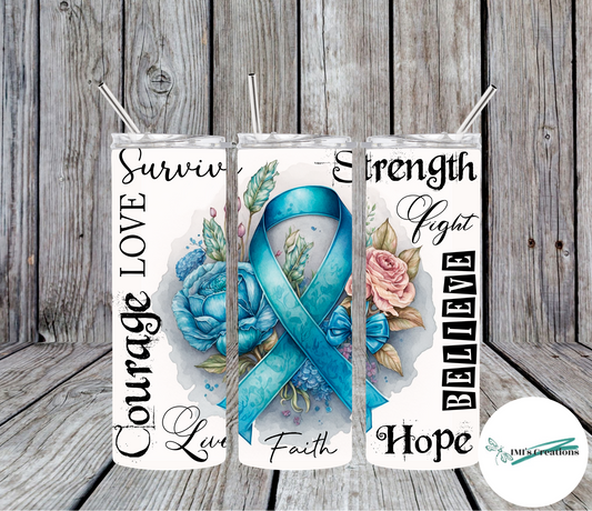 20 oz Hope and Strength Sublimation Tumbler