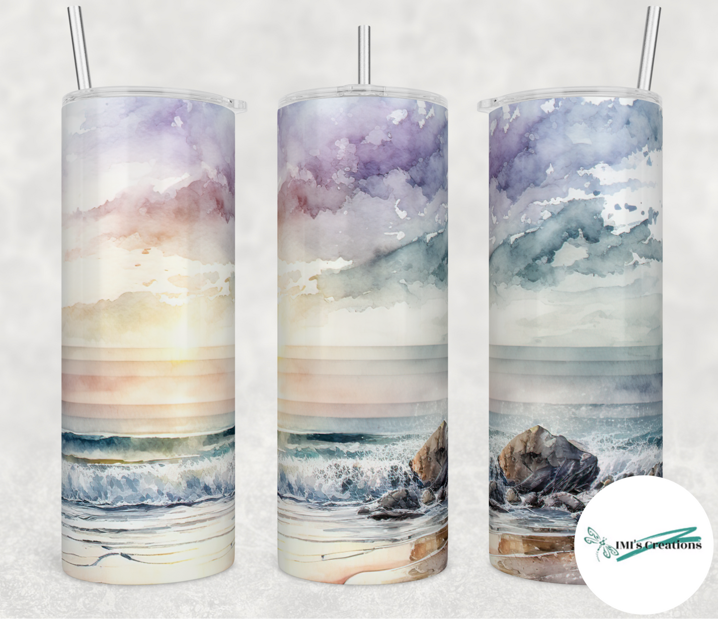 20 oz Ocean Waves Sublimation Tumbler