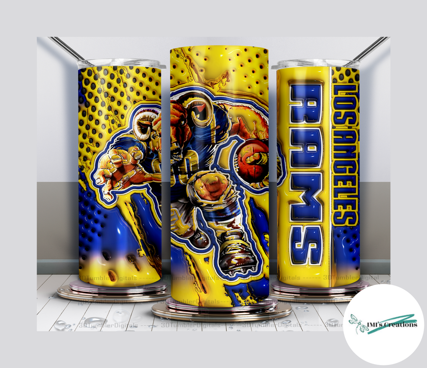 20 oz Sublimation Tumbler - Rams