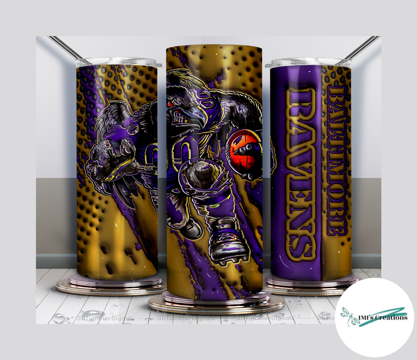 20 oz Sublimation Tumbler - Ravens