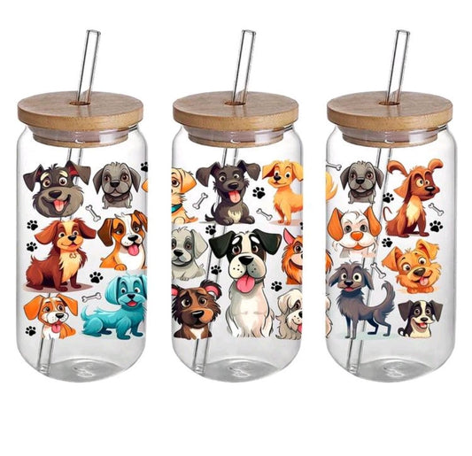 16 oz Libbey Cup - Puppies