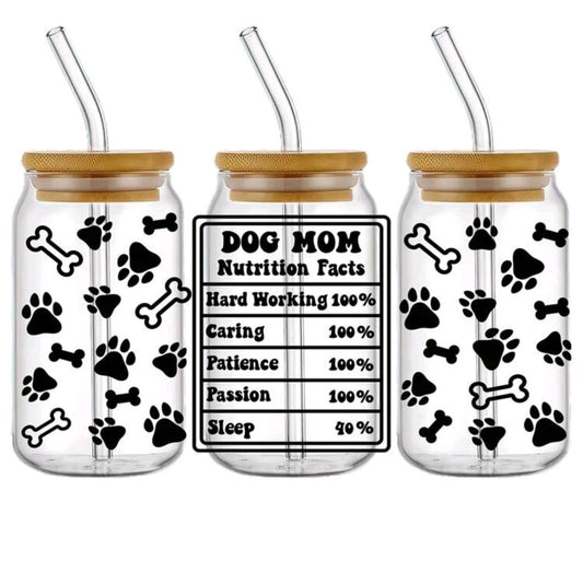 16 oz Libbey Cup - Dog Mom